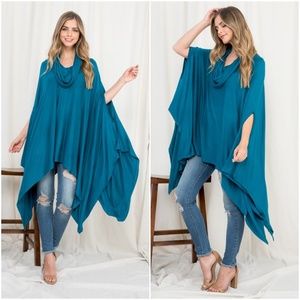Teal Poncho